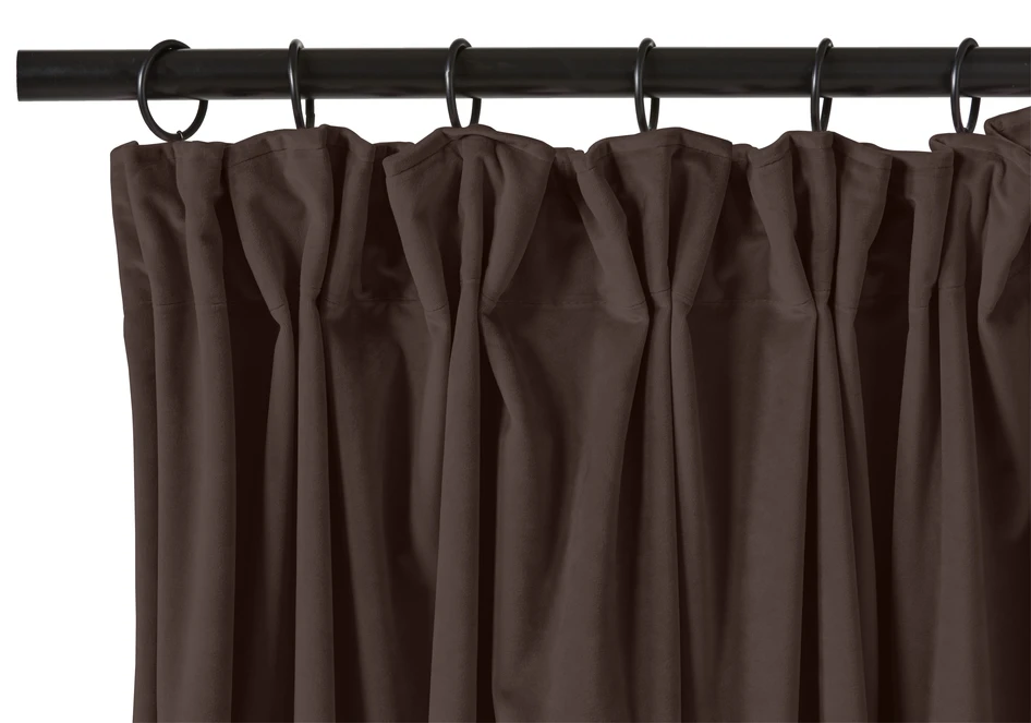 Velvet - Gardin, 140x250 cm, 2-pack - Brun