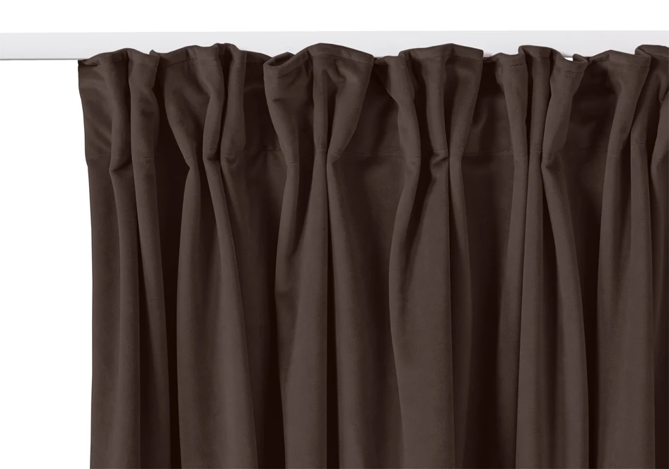 Velvet - Gardin, 140x250 cm, 2-pack - Brun
