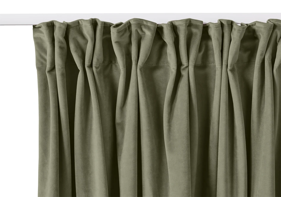 Velvet - Gardin, 140x250 cm, 2-pack - Grön