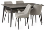 Edge - Matgrupp med 4 stolar Leon - Beige