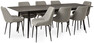 Edge - Matgrupp med 8 stolar Leon - Beige