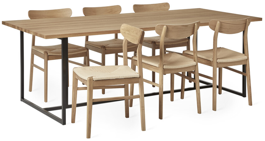 City - Matgrupp med 6 stolar Ida - Beige