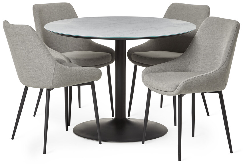 Remo - Matgrupp med 4 stolar Leon - Beige