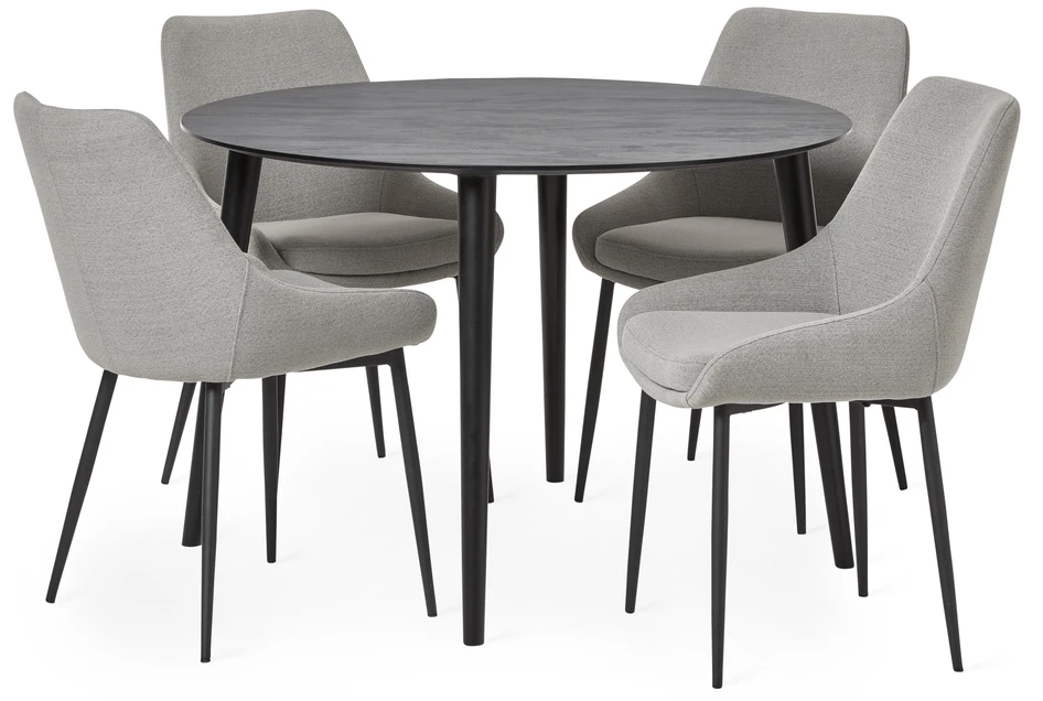 Sharp - Matgrupp med 4 stolar Leon - Beige