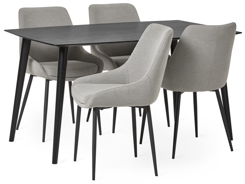 Sharp - Matgrupp med 4 stolar Leon - Beige