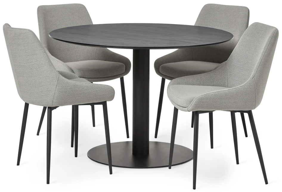 Sharp - Matgrupp med 4 stolar Leon - Beige