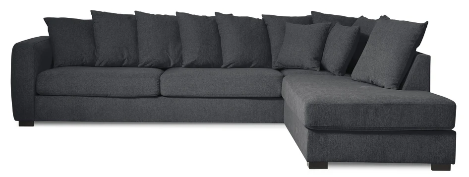 Town - 3-sits soffa med divan höger - Grå