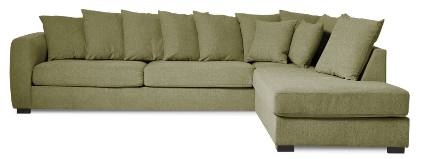 Town - 3-sits soffa med divan höger - Grön