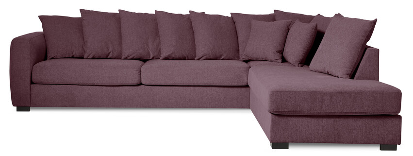 Town - 3-sits soffa med divan höger - Lila