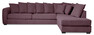 Town - 3-sits soffa med divan höger - Lila