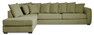Town - 3-sits soffa med divan vänster - Grön