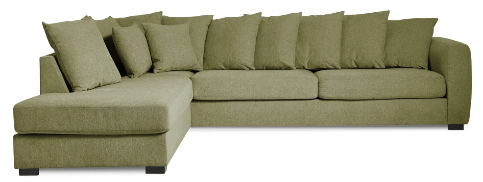 Town - 3-sits soffa med divan vänster - Grön