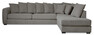 Town - 3-sits soffa med divan höger - Grå