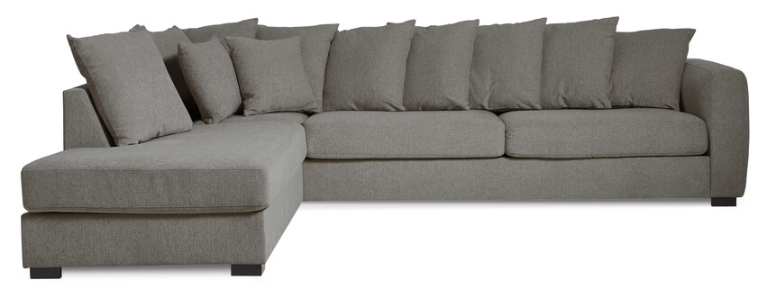 Town - 3-sits soffa med divan vänster - Grå