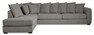 Town - 3-sits soffa med divan vänster - Grå