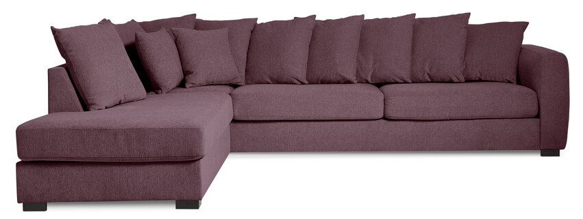 Town - 3-sits soffa med divan vänster - Lila