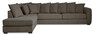 Town - 3-sits soffa med divan vänster - Grå