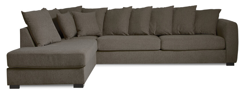 Town - 3-sits soffa med divan vänster - Grå