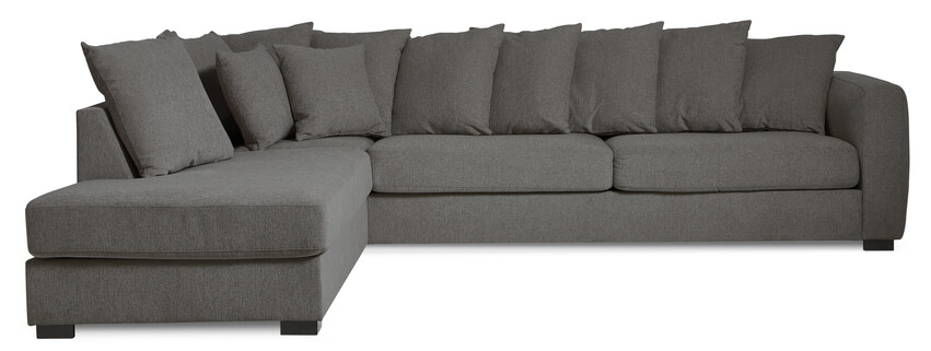 Town - 3-sits soffa med divan vänster - Grå