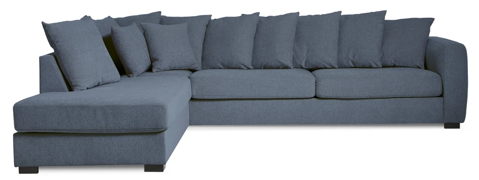 Town - 3-sits soffa med divan vänster - Blå