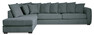 Town - 3-sits soffa med divan vänster - Blå