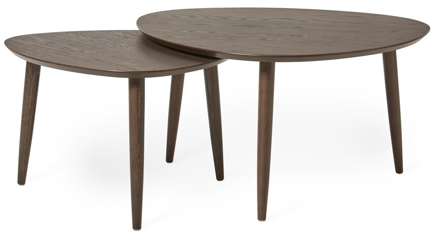 Anne - Satsbord, 90x90x48/70x70x45 cm - Brun
