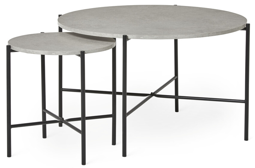 Shape - Satsbord, Ø 45/80 cm - Grå