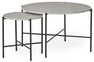 Shape - Satsbord, Ø 45/80 cm - Grå