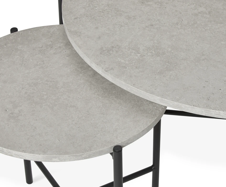 Shape - Satsbord, Ø 45/80 cm - Grå