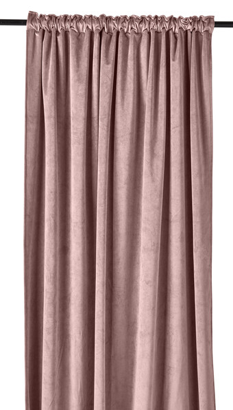 Velvet - Gardin, 140x250 cm, 2-pack - Rosa