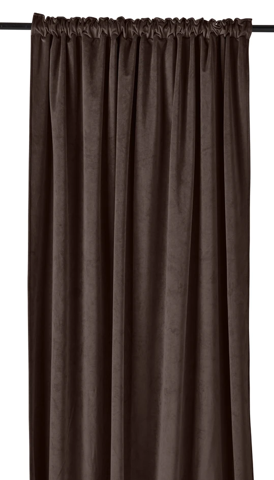 Velvet - Gardin, 140x250 cm, 2-pack - Brun