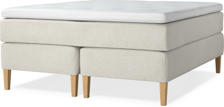 Delux Exclusive - Kontinentalsäng, dubbelsäng med bäddmadrass - Beige