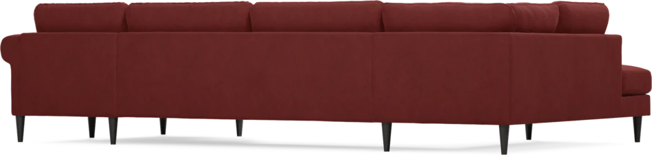 Bridge - 3-sits soffa med divan vänster och schäslong höger - Röd