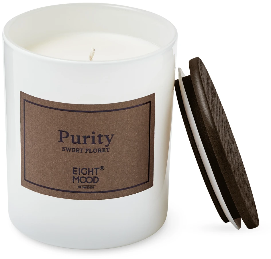Purity - Doftljus, H 10,5 cm, brinntid 50 h - Brun