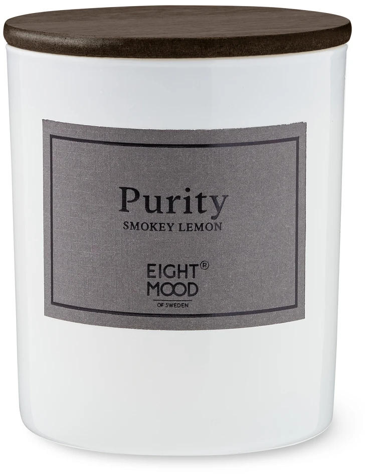 Purity - Doftljus, H 10,5 cm, brinntid 50 h - Grå