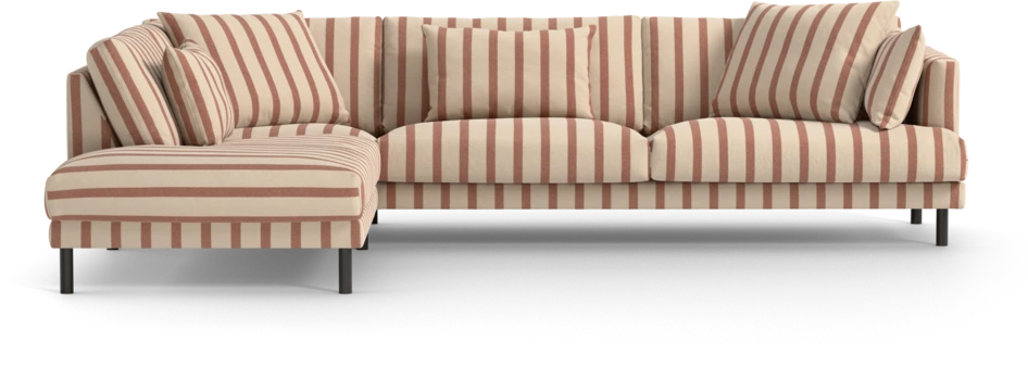 Harper - 3-sits soffa med divan vänster - Flerfärgad