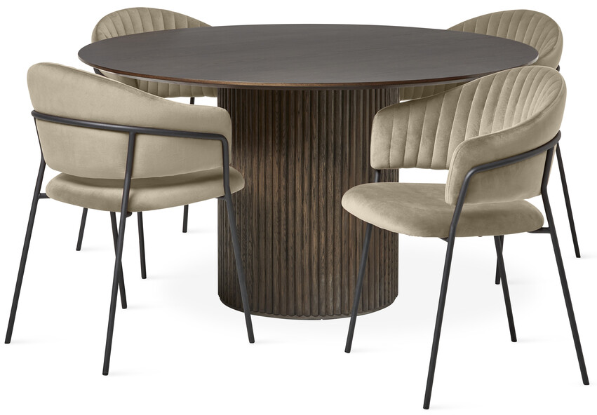 Cord - Matgrupp med 4 karmstolar Sharon - Beige