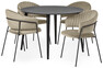Sharp - Matgrupp med 4 karmstolar Sharon - Beige