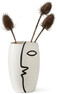 Face - Vas, H 20 cm - Vit