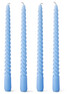 Twist - Ljus, H 25 cm, brinntid 5,5 h, 4-pack - Blå