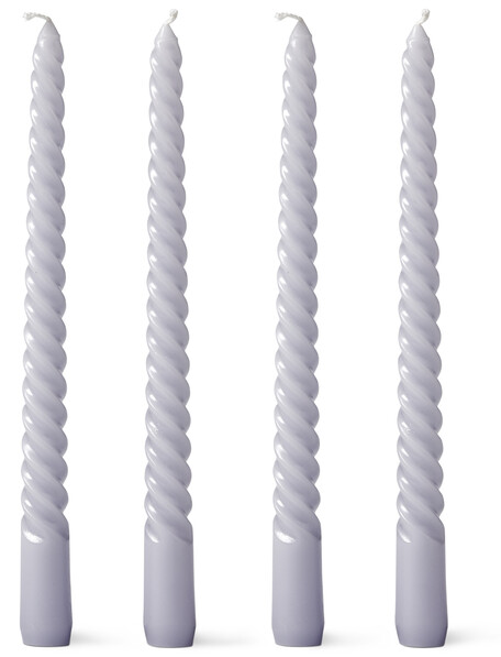 Twist - Ljus, H 25 cm, brinntid 5,5 h, 4-pack - Lila