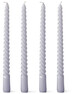 Twist - Ljus, H 25 cm, brinntid 5,5 h, 4-pack - Lila