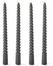 Twist - Ljus, 4-pack, H 25 cm, brinntid 6 h - Grå
