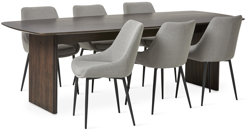 Ines - Matgrupp med 6 stolar Leon - Beige