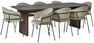Cord - Matgrupp med 8 karmstolar Sharon - Beige