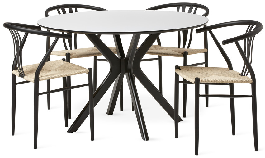 Lucas - Matgrupp med 4 stolar Yngve - Beige