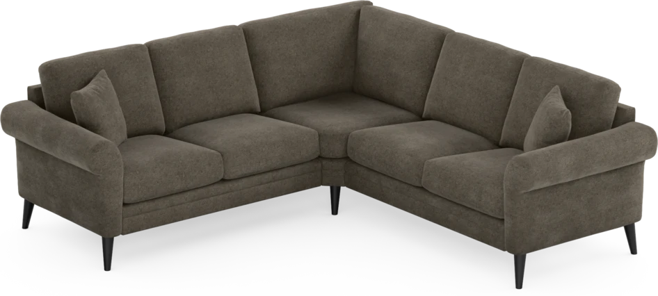 Eden - Hörnsoffa, 2+2-sits - Brun