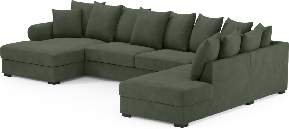 Town - 3-sits soffa med divan höger och schäslong vänster - Grön