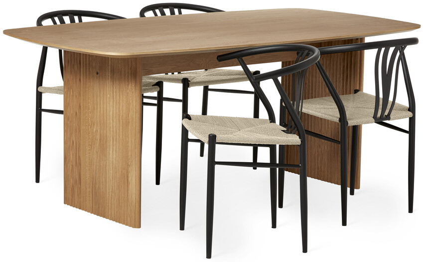 Cord - Matgrupp med 4 stolar Yngve - Beige