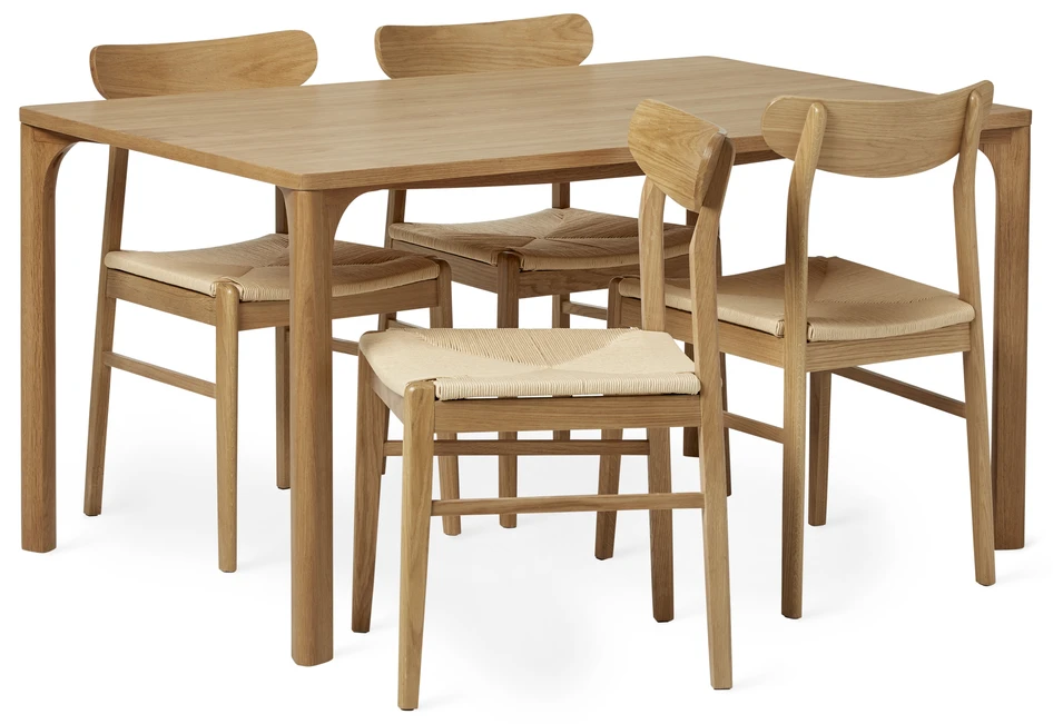 Vista - Matgrupp med 4 stolar Ida - Beige